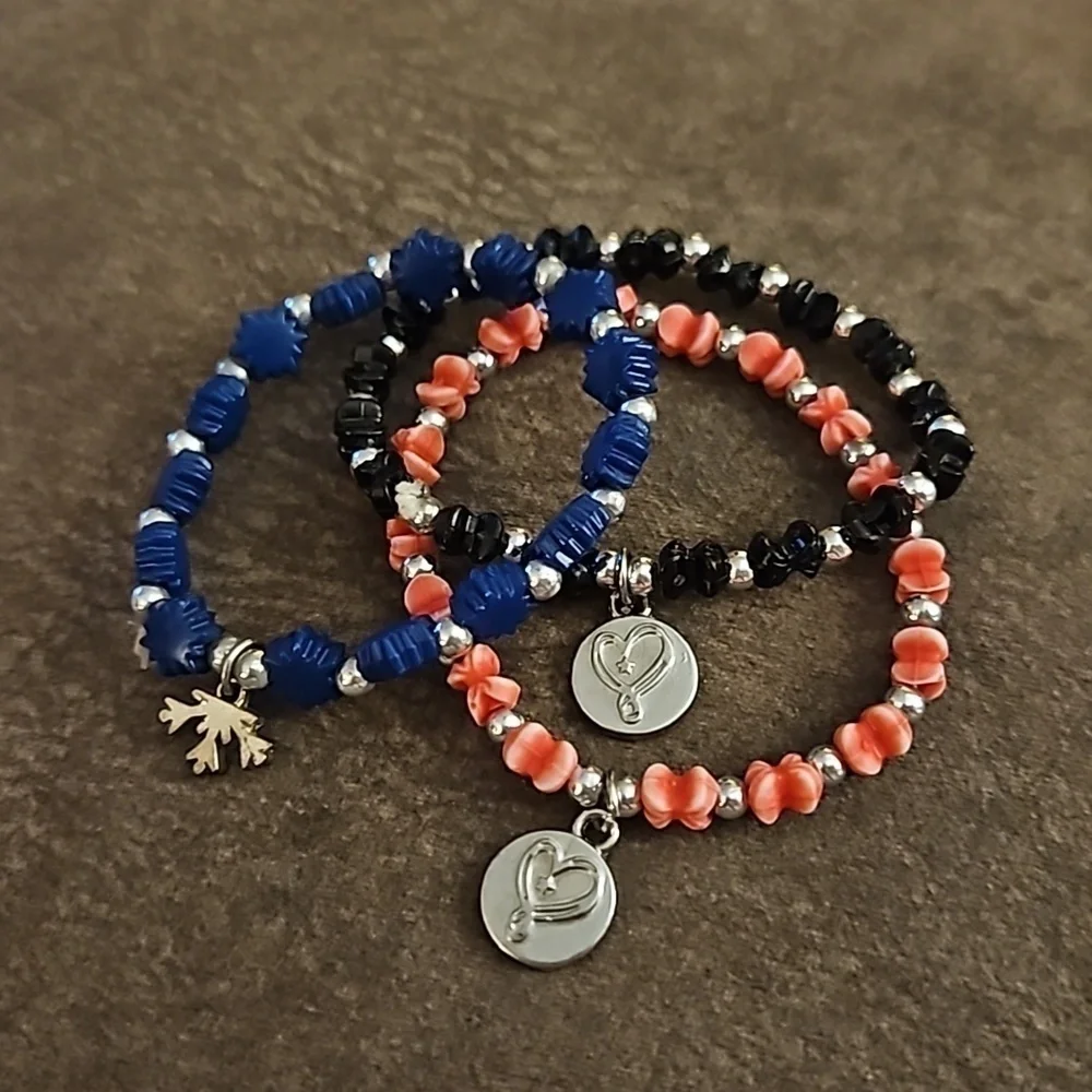 3/$30 Girl's Acrylic Stretch Bracelets